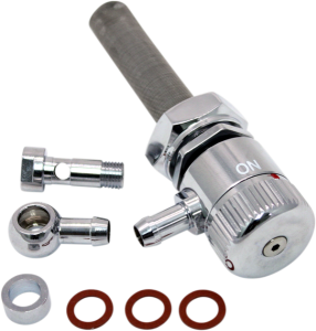 Petcock Fuel Valve Chrome, 1, nordicamoto.ro