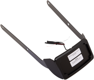 Curved License Plate Frame And Mount With License Plate Light Black, 1, nordicamoto.ro