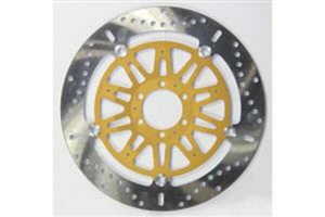 Round Pro-lite Brake Rotor Gold, Silver, Stainless Steel