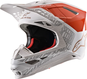 Supertech M8 Triple Mx Helmet Orange, White  2XL, 1, nordicamoto.ro