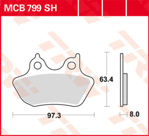 Sh Series Sindered Rear Brake Pads