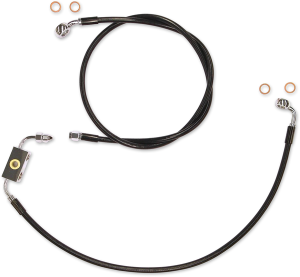 Extreme Response Front Dot Brake Line Kit For Abs Black, Chrome