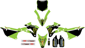 Complete Graphics Kit Black, Green, 2, nordicamoto.ro