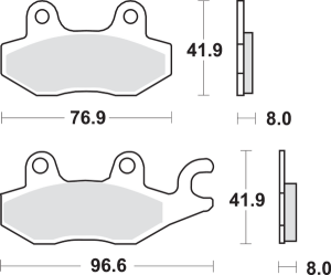 Ms Scooter Maxi Sintered Brake Pads