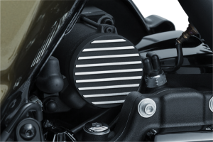 Finned Starter End Accents Black, Aluminum