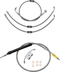 Standard Stainless Braided Handlebar Cable/brake Line Kit Silver