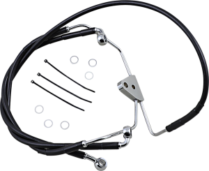 Extended Length Black Vinyl Brake Line Kit Black