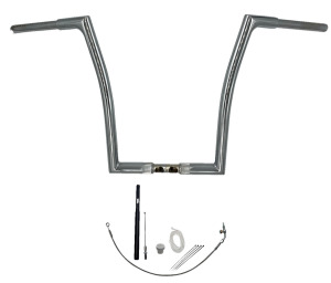 1-1/4(r) Ez Install Flat Top Handlebar Kit Silver, 4, nordicamoto.ro