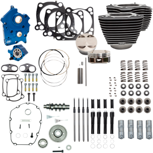 124(r) Power Package Engine Performance Kit Highlighted Fins, Wrinkle Black, 1, nordicamoto.ro