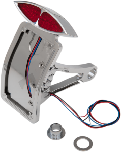 Side-mount Deco Taillight With License Plate Mount Chrome, 2, nordicamoto.ro