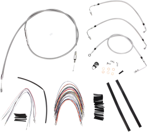 Complete Stainless Braided Handlebar Cable/brake Line Kit Silver, 1, nordicamoto.ro