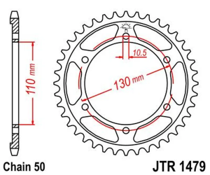 JT SPROCKETS Pinion spate călit prin inducție, finisaj negru zincat, negru, zinc, 2, nordicamoto.ro