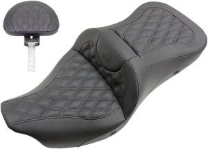 Heated Roadsofa Lattice Stitched Seat Black