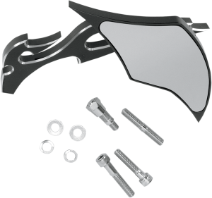 Billet Aluminum Mirrors With Clear Glass Black, 1, nordicamoto.ro