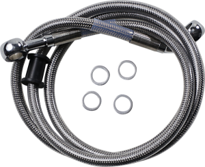 Stainless Steel Brake Line Kit Silver, Clear-coated, 1, nordicamoto.ro