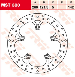 Disc de frână fix, rotund, 250–299 mm, 2, nordicamoto.ro