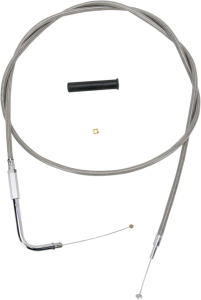 Stainless Braided Throttle Cable Silver, 1, nordicamoto.ro
