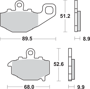 Ls Street Excel Sintered Rear Brake Pads, 1, nordicamoto.ro