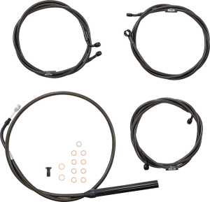 Standard Midnight Braided Handlebar Cable/brake Line Kit Black, 1, nordicamoto.ro