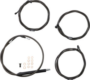 Standard Midnight Braided Handlebar Cable/brake Line Kit Black