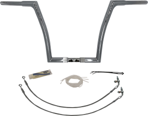 1-1/4(r) Ez Install Flat Top Handlebar Kit Silver, 1, nordicamoto.ro