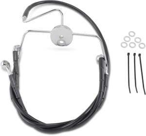 Extended Length Black Vinyl Brake Line Kit Black Oversize [+102 mm (4'')], 1, nordicamoto.ro