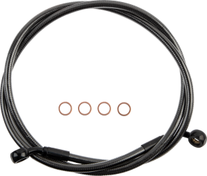 E-z Align Dot Braided Single Disc Front Brake Line Black, Black Pearl, 2, nordicamoto.ro