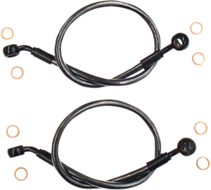 Braided Front Brake Line Black Pearl