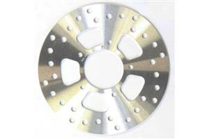Round D-series Scooter Brake Rotor Silver, Stainless Steel