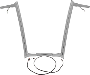 Pre-wired Monkey Bar Handlebar Silver, 2, nordicamoto.ro