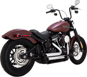 Shortshots Staggered Exhaust System Black, 2, nordicamoto.ro