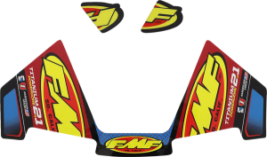 Fmf Exhaust Replacement Decal Blue, Red, Yellow