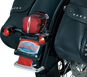 Curved License Plate Frame Gloss Black, 3, nordicamoto.ro