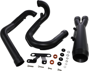 Assault 2:1 Exhaust System Black, Mild Steel, 1, nordicamoto.ro