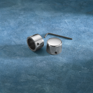 Chrome Handlebar Riser Bolt Caps Silver