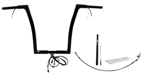 Plug & Play Ez Install 1-1/4(r) Flat Top Handlebar Kit Black, 1, nordicamoto.ro