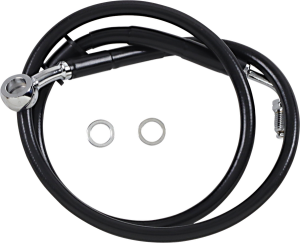 Extended Length Stainless Steel Brake Line Black, Vinyl Coated