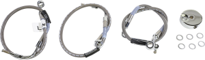 Stock Length Front Brake Line Kit Silver, 2, nordicamoto.ro