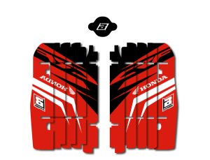 Rad Louver Decals Black, Red, White, 1, nordicamoto.ro
