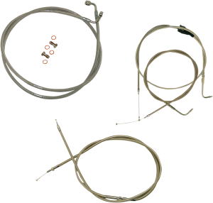 Standard Stainless Braided Handlebar Cable/brake Line Kit Silver, 1, nordicamoto.ro