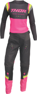 Tricou dama Thor Pulse REV Charcoal/Pink XL, 5, nordicamoto.ro