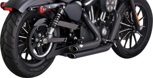 Shortshots Staggered Exhaust System Black, 3, nordicamoto.ro