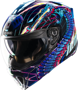 Threshold Synthwave Lazer Cobra Modular Helmet Multi, Blue 
