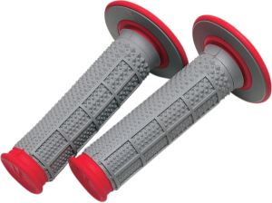 Tapered Dual-compound Grips Gray, Red