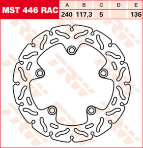 Contoured Fixed Brake Rotor, 1, nordicamoto.ro